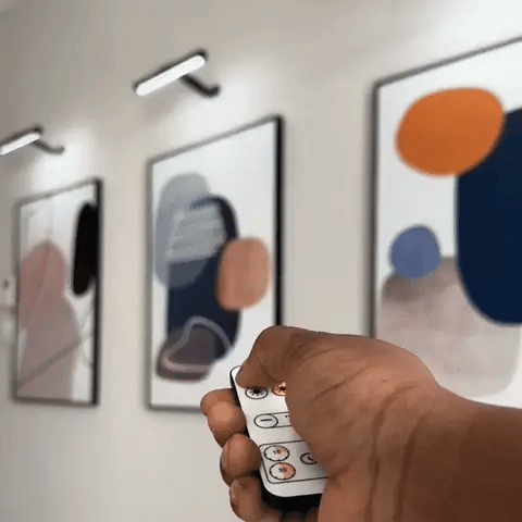 ArtGlow Iluminación LED Inalámbrica para Pinturas – Lámpara de Pared Recargable con Control Remoto, Luz Regulable