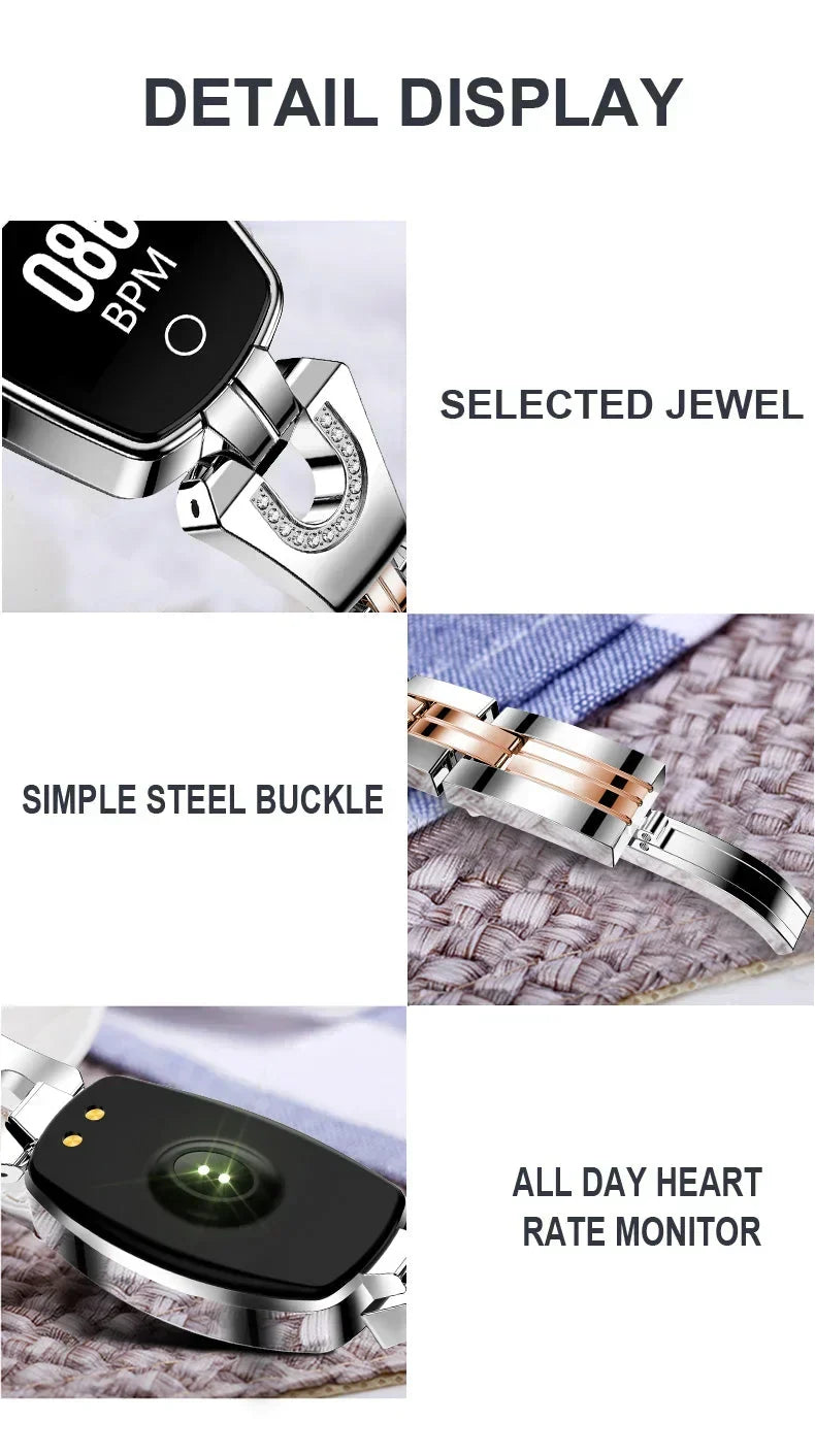 FitStyle Pulsera de Fitness Impermeable para Mujeres (IP67)