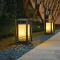 Luz de Poste Solar LED para Exterior, Lámpara de Jardín Impermeable