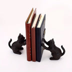 VintageCat - Soportes de Libros de Hierro Fundido Rústico para Interiores Elegantes