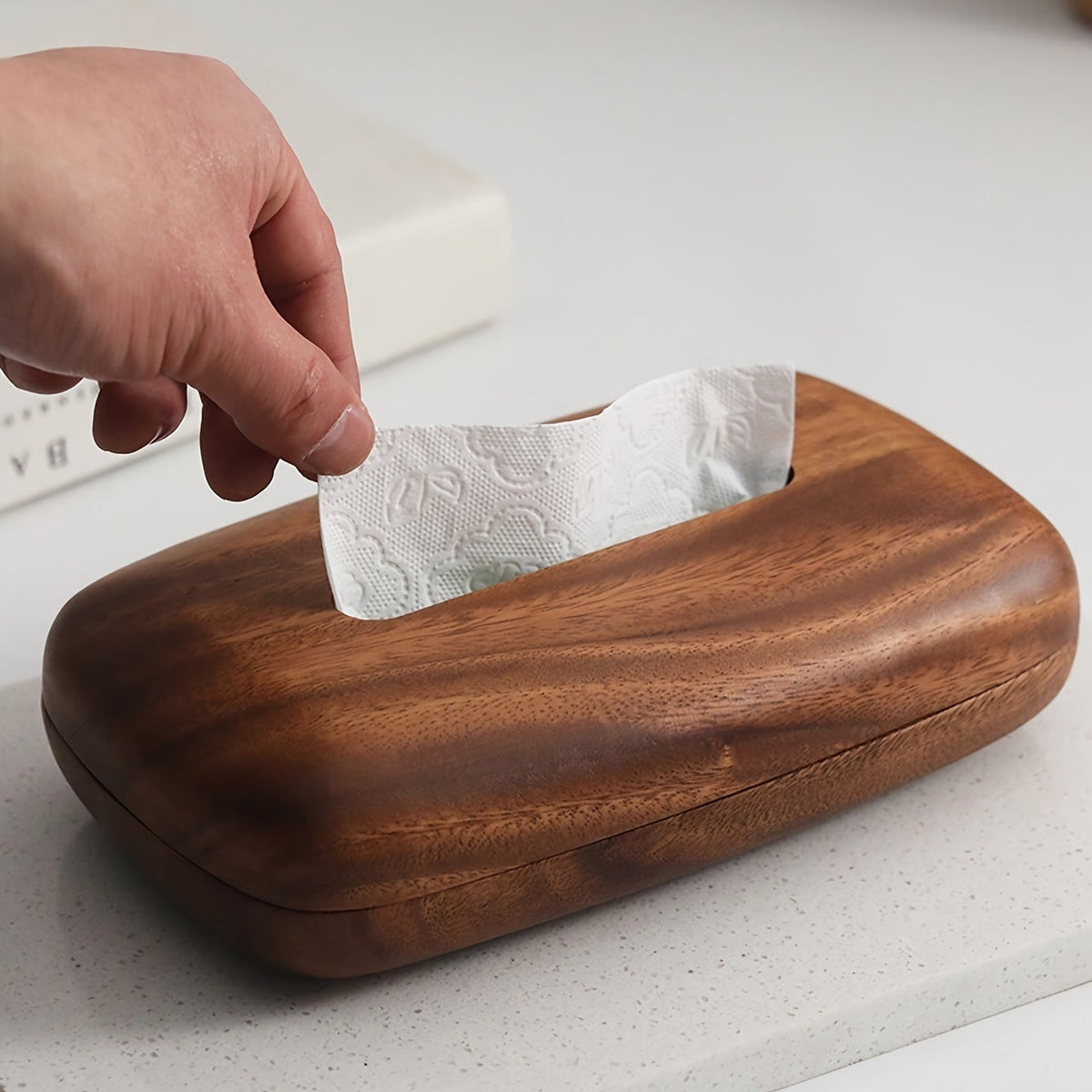 Soporte para Caja de Pañuelos de Nogal – Diseño Elegante y Funcional