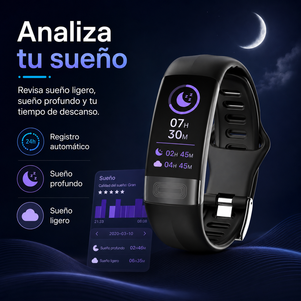 P11 Plus Health-Tracker | Monitoreo profesional de EKG y presión arterial | Análisis de HRV con gráfico de Lorenz | SpO2 y evaluación del sueño | IP67 a prueba de agua | Seguimiento del ciclo