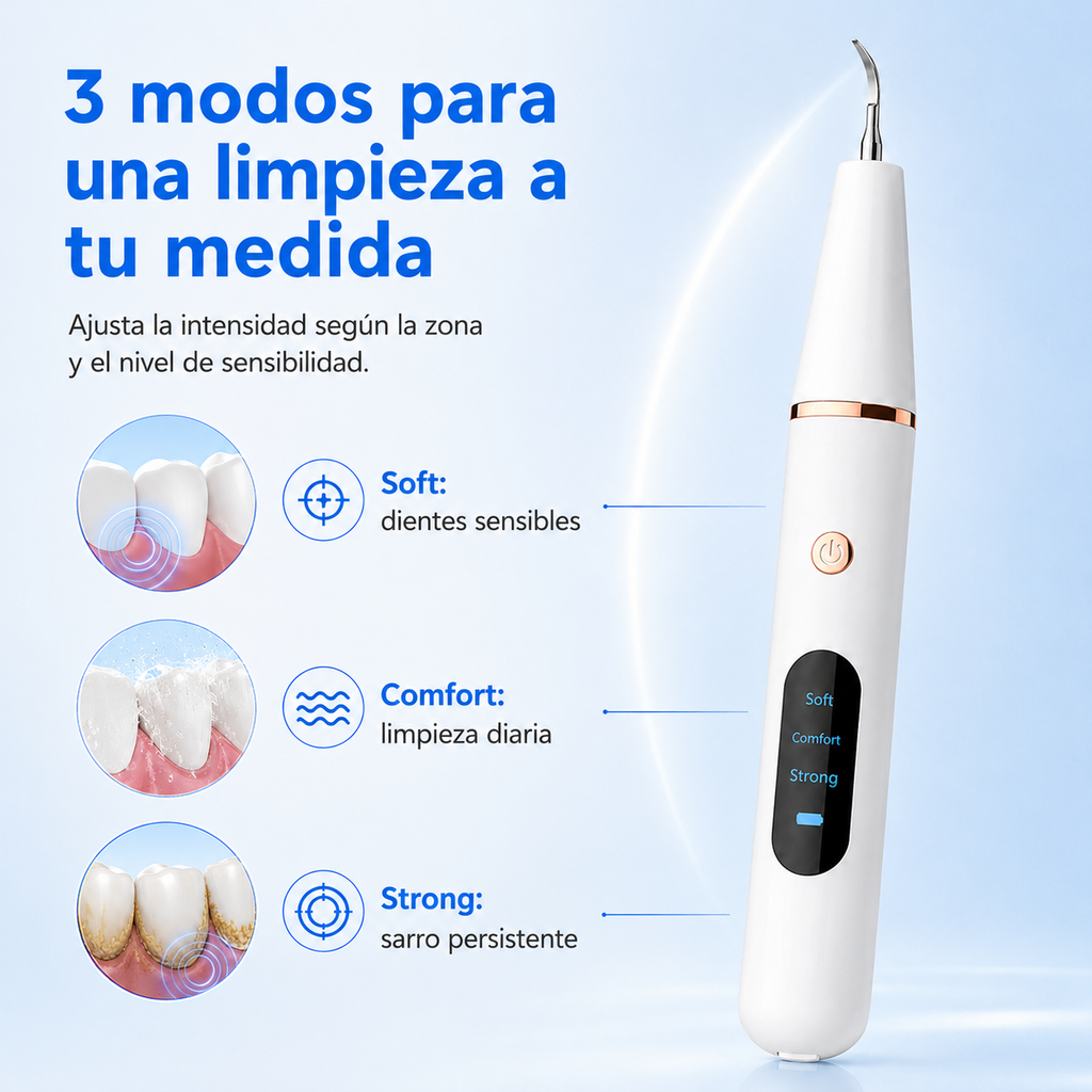 Removedor de Sarro Ultrasónico Eléctrico Limpiador de Sarro Dental