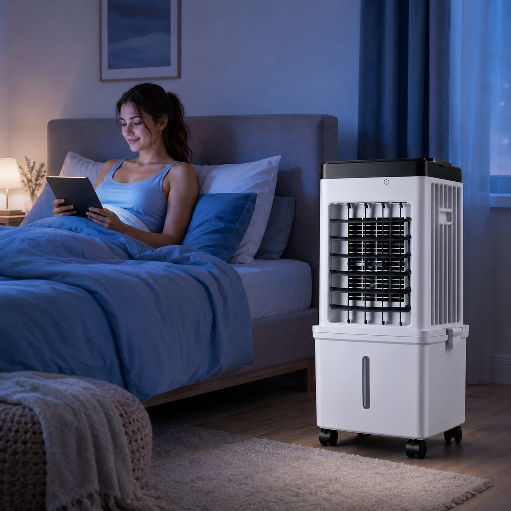 Aire Acondicionado Móvil – tanque de agua de 15L con elementos refrigerantes y 3 velocidades