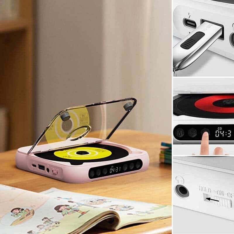 Noxord | Reproductor de CD portátil compatible con Bluetooth