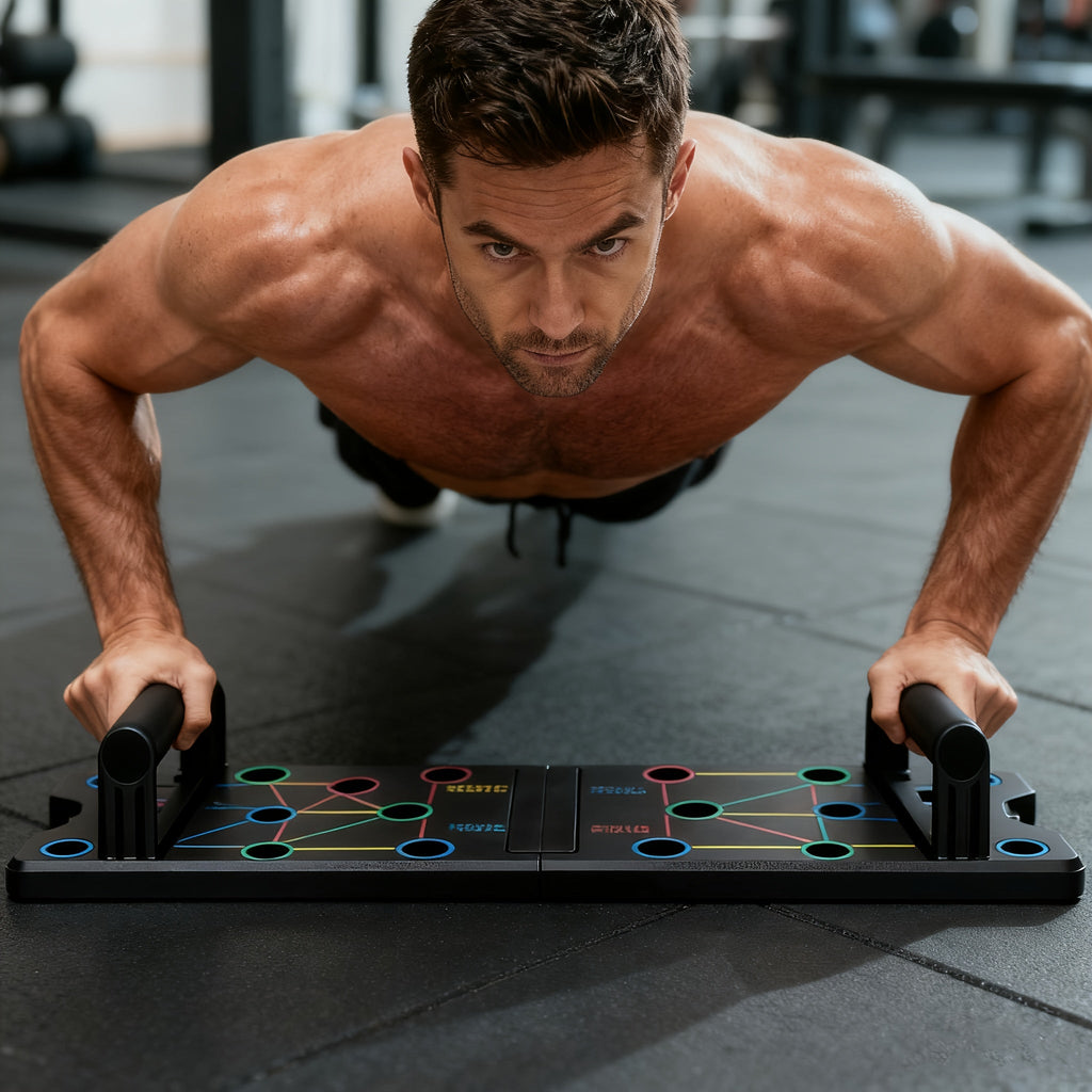 TABLERO PUSHMASTER – Sistema de Entrenamiento Multifuncional de Flexiones para Ejercicios de Cuerpo Completo
