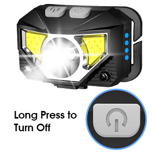 Linterna Frontal LED | Recargable, Impermeable, Sensor de Movimiento | Paquete de 2