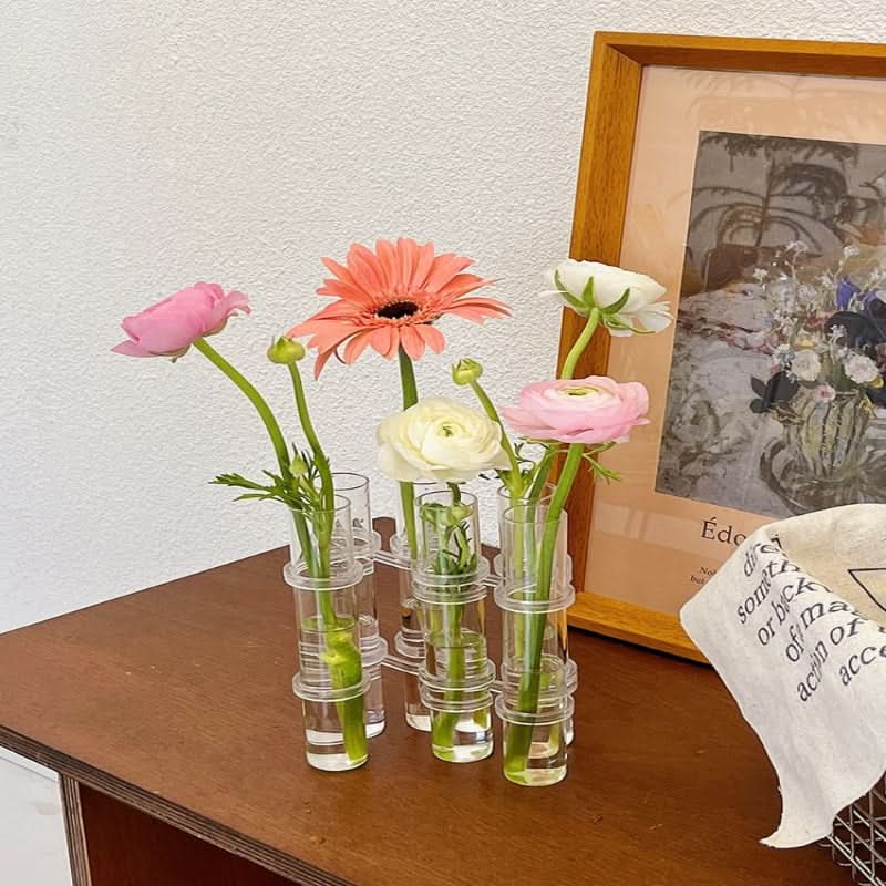 Jarrón modular elegante para arreglos florales creativos