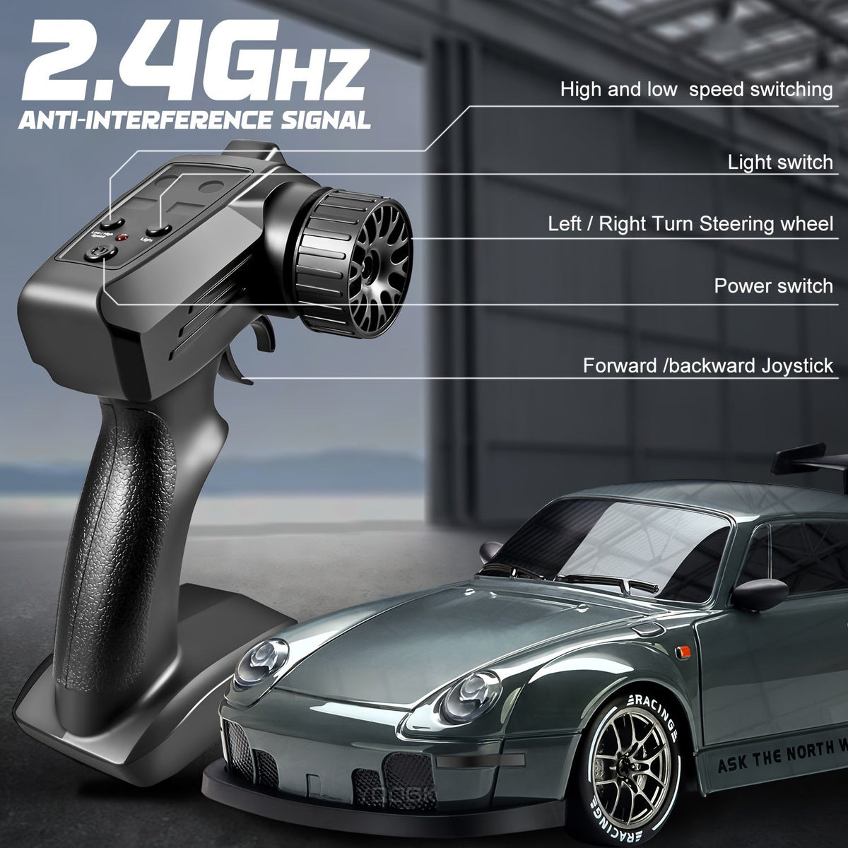 Ultimate Drift Racer 1:24 - Auto RC con Ruedas Iluminadas