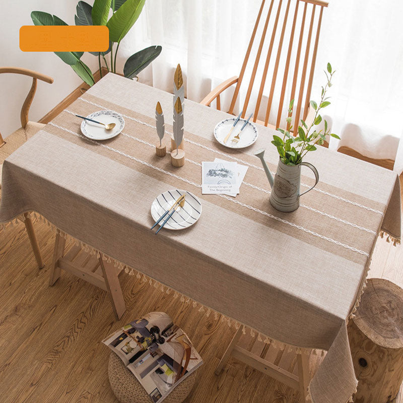 Mantel Rectangular Impermeable y Resistente al Aceite de Lino de Algodón, Resistente a las Arrugas para Cocina, Comedor, Buffet y Fiesta