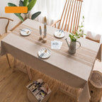 Mantel Rectangular Impermeable y Resistente al Aceite de Lino de Algodón, Resistente a las Arrugas para Cocina, Comedor, Buffet y Fiesta