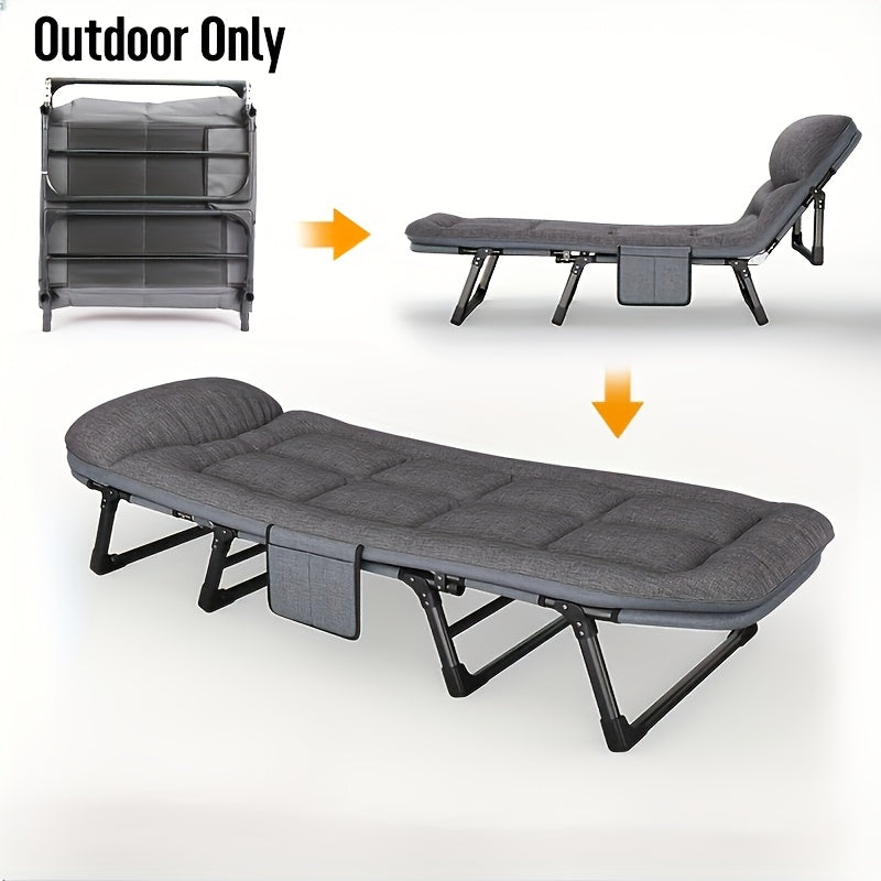 Cama de Camping Plegable para Adultos – Estructura de Aluminio y Acero Inoxidable Ligera