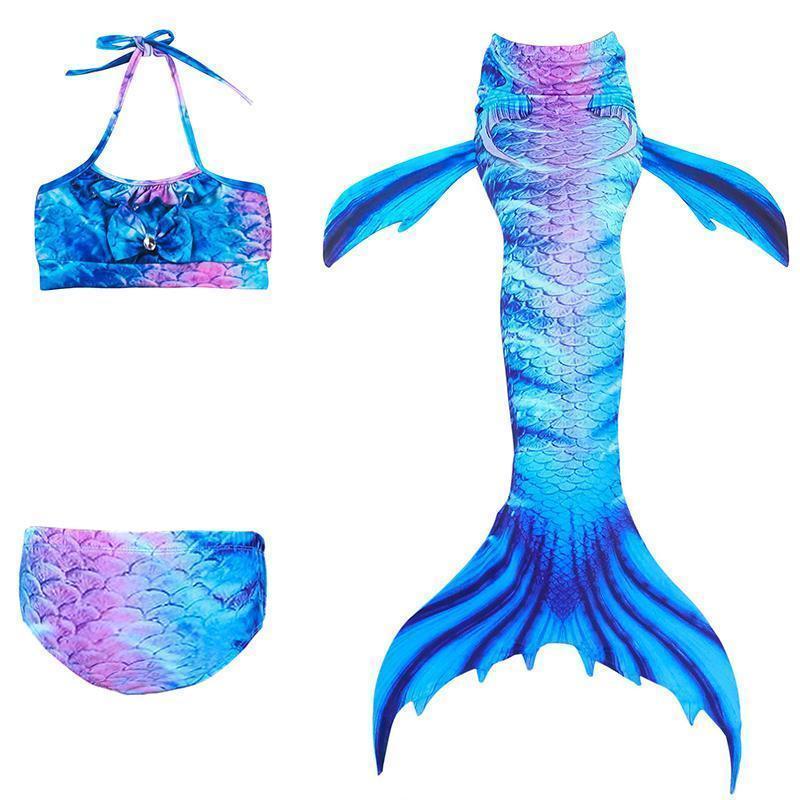 Bañador de Sirena para Niñas - Conjunto de Bikini de Princesa