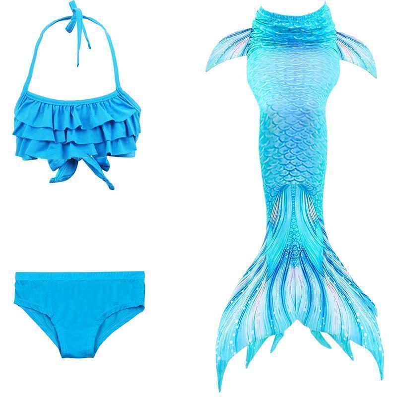 Bañador de Sirena para Niñas - Conjunto de Bikini de Princesa