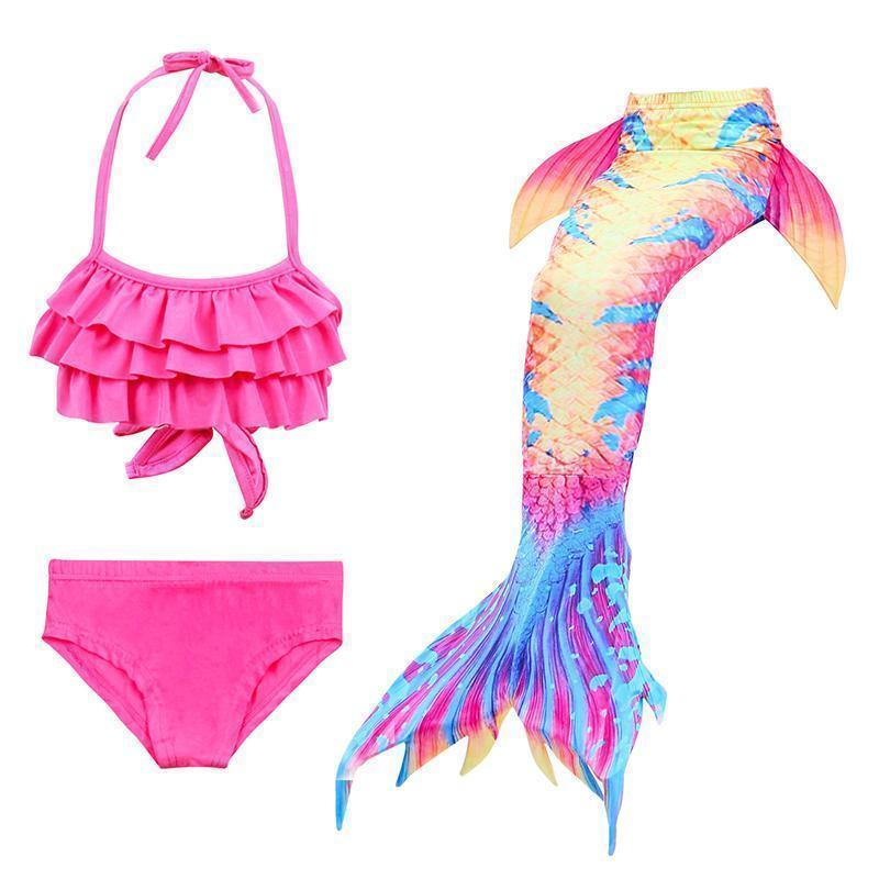 Bañador de Sirena para Niñas - Conjunto de Bikini de Princesa