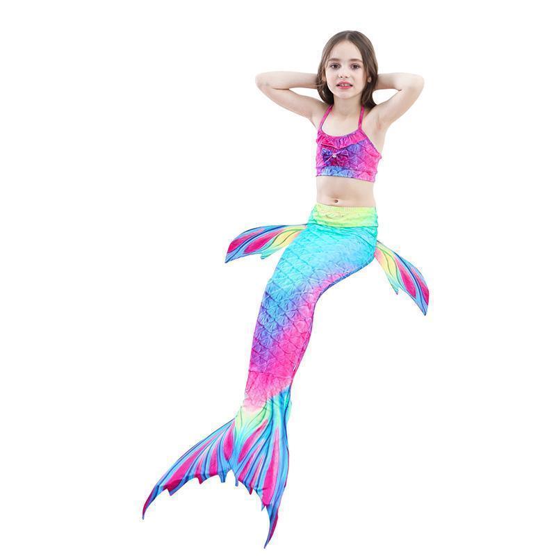 Bañador de Sirena para Niñas - Conjunto de Bikini de Princesa