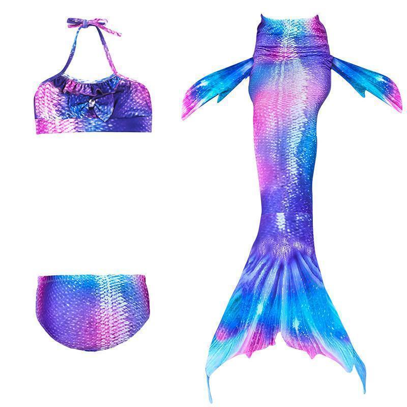 Bañador de Sirena para Niñas - Conjunto de Bikini de Princesa