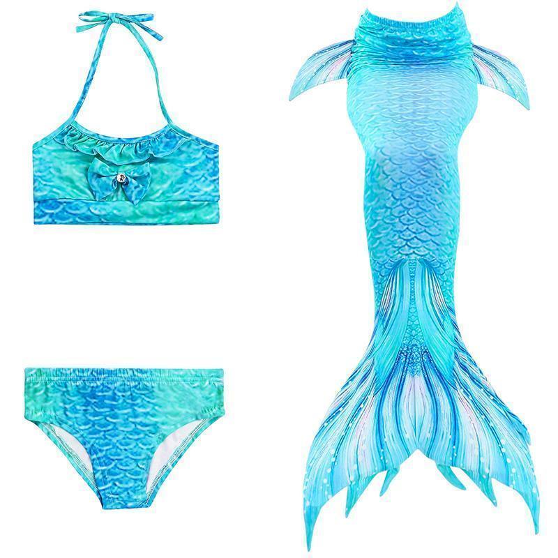 Bañador de Sirena para Niñas - Conjunto de Bikini de Princesa