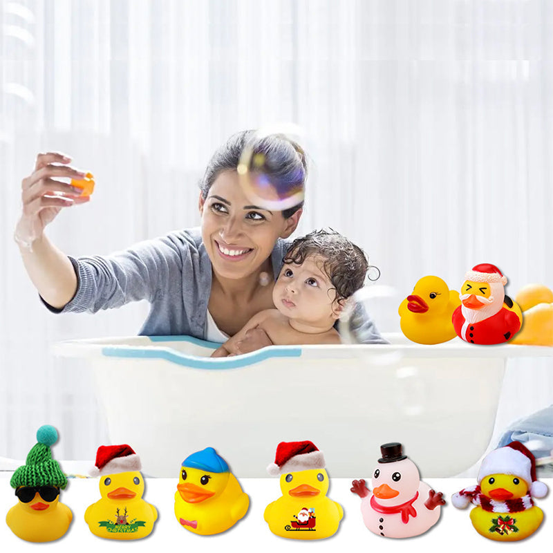 Calendario de Adviento con 24 patitos de goma para niños