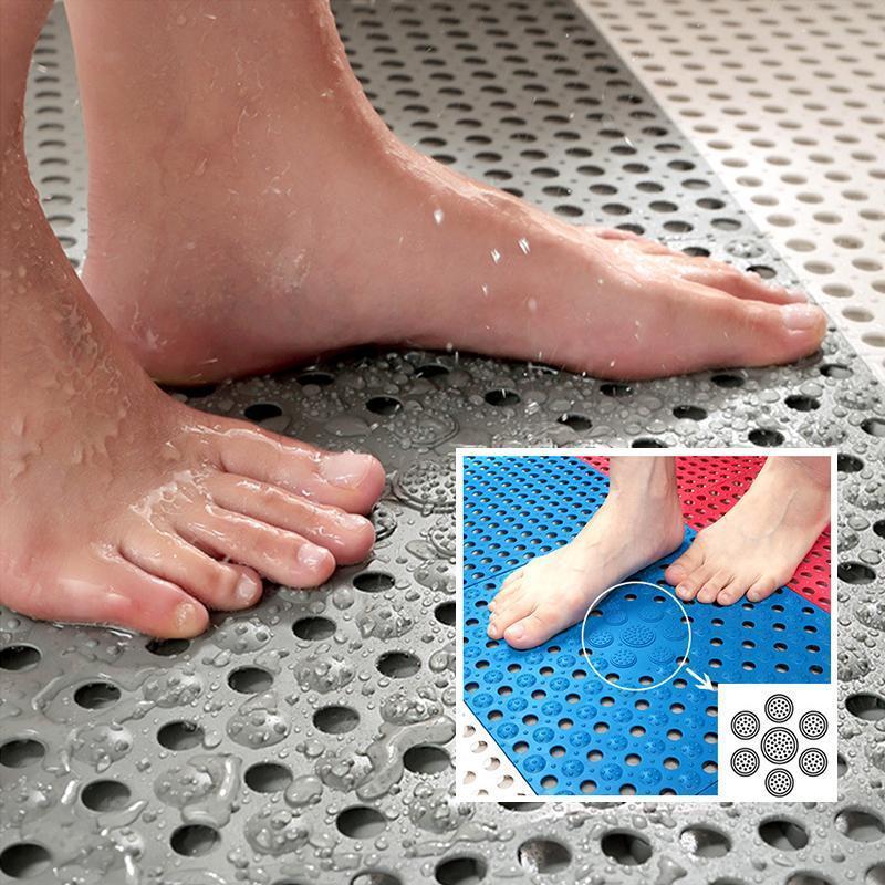 Alfombrilla antideslizante para baño de PVC (4-pack, colorido)