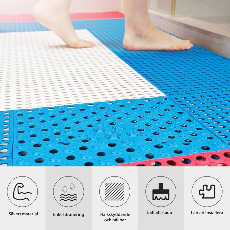 Alfombrilla antideslizante para baño de PVC (4-pack, colorido)