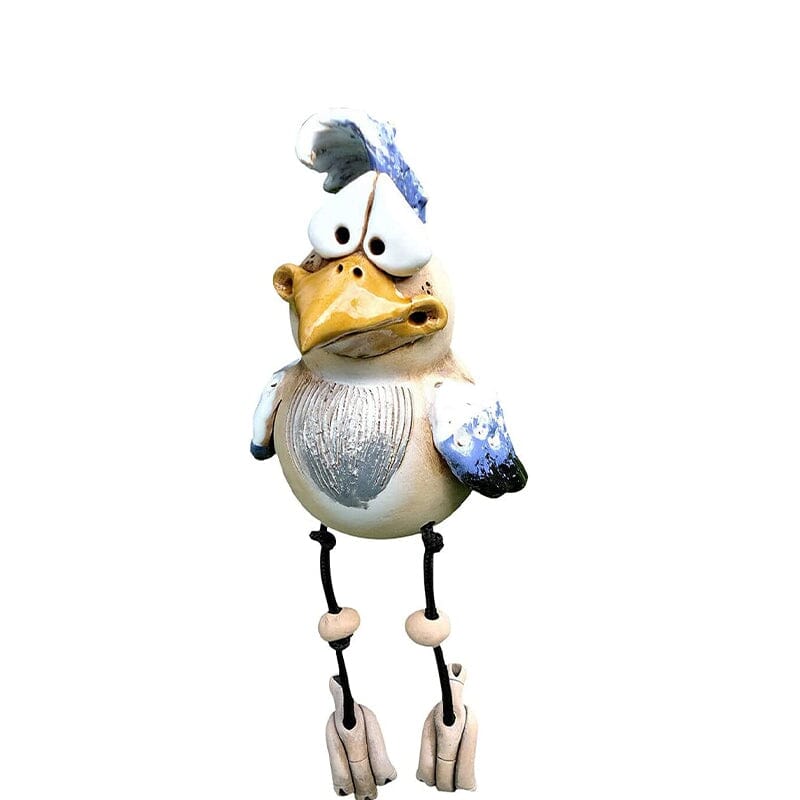 Adorno de pollo de resina para jardín en diseño colorido
