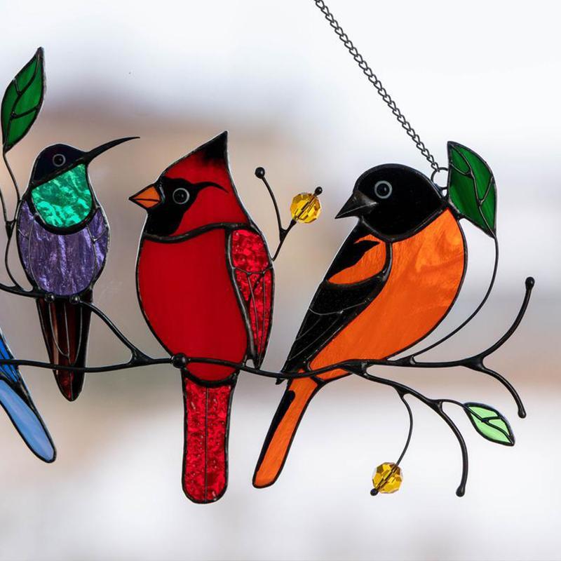 Decoración Colgante de Pájaros Coloridos | Acrílico
