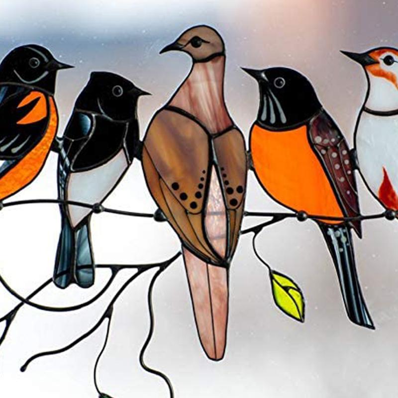 Decoración Colgante de Pájaros Coloridos | Acrílico