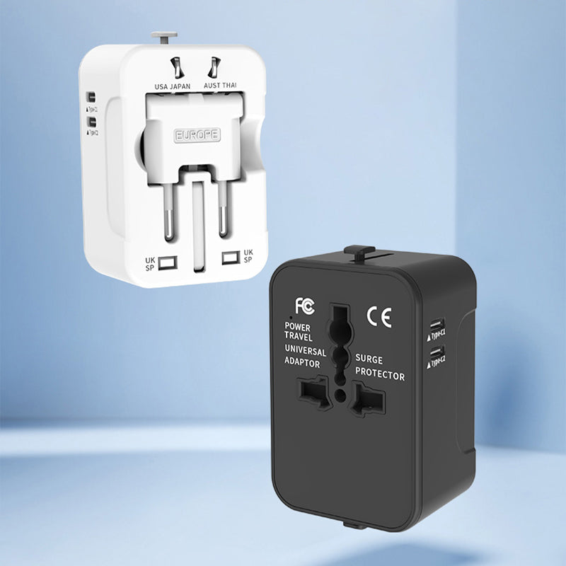 Adaptador de viaje universal con puertos USB duales | Brehn