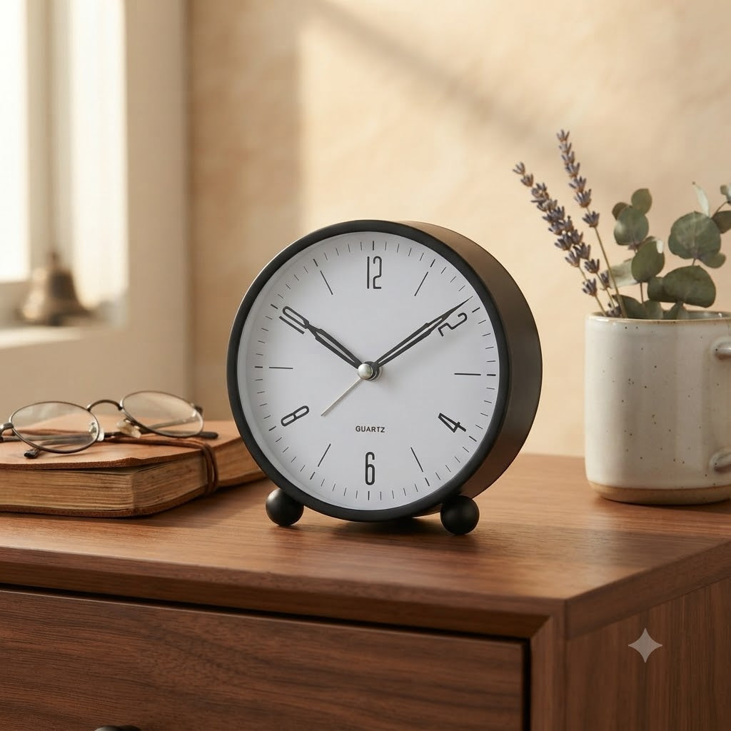 Reloj Despertador Analógico Silencioso con Iluminación