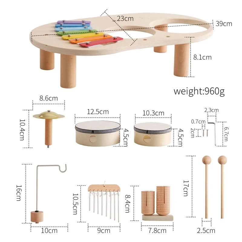 SET MELODINY – Juguete musical de madera para bebés creativos a partir de 12 meses