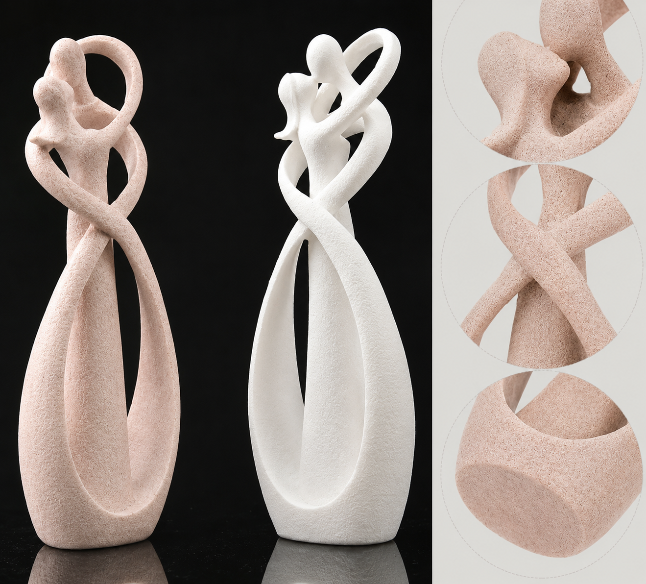 Estatuilla de Abrazo Eterno - Abstracto - Amor Atemporal