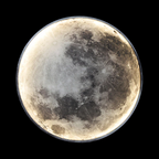 Luz de pared LED con cambio de brillo y color en forma de luna con control remoto y control por app
