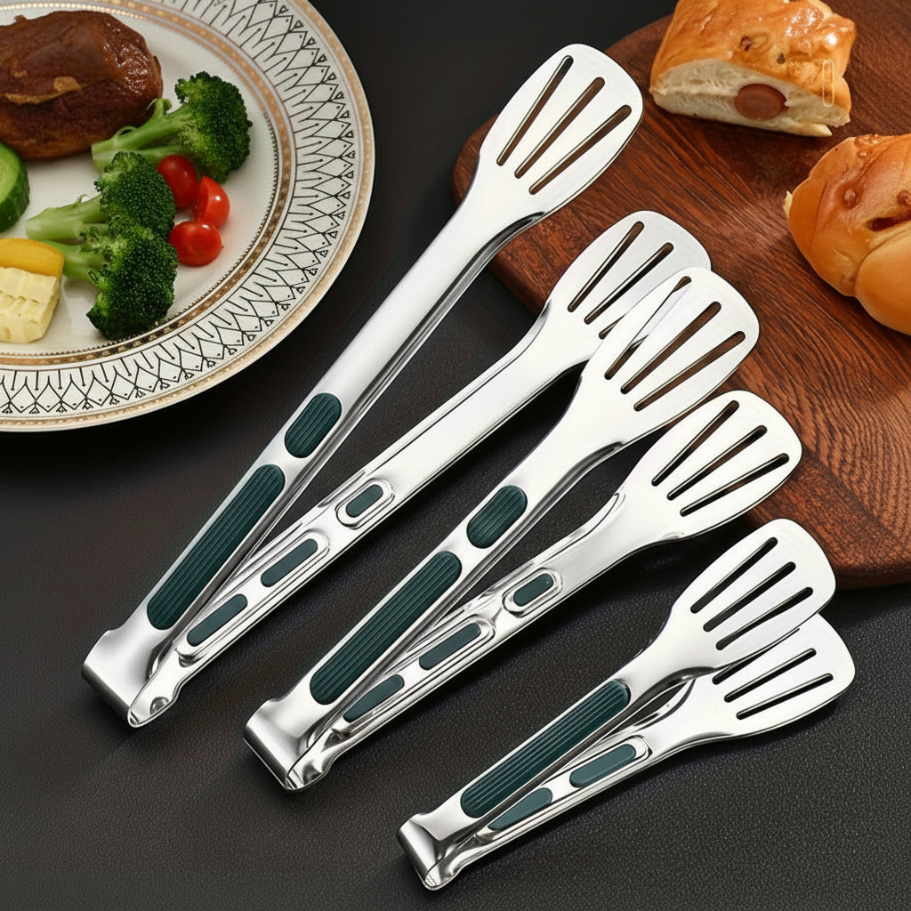 SERVETONG – Pinzas de Acero Inoxidable para un Agarre Seguro y Manejo Preciso de Alimentos