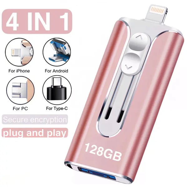 32~256GB Micro USB + 8 Pin + USB 3.0 4 en 1 Disco U para Computadora | 50% DESCUENTO