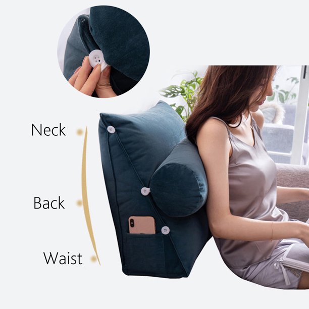 Almohada de Cama en Cuña de Lujo para el Dolor de Espalda