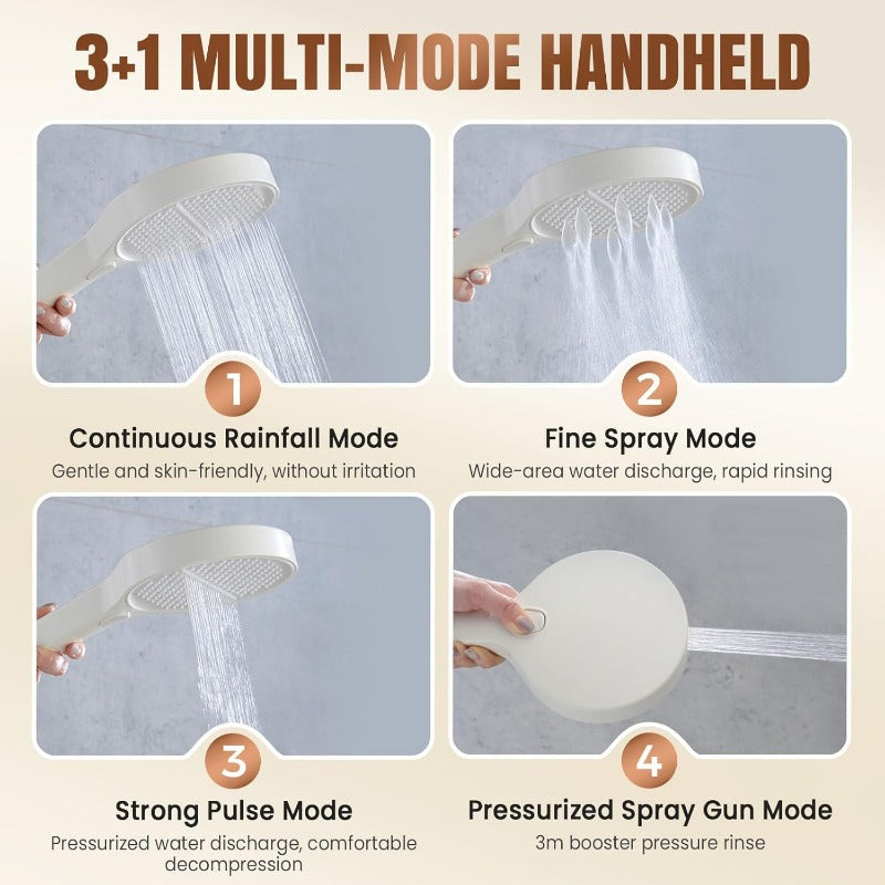 Cabezal de Ducha de Mano de Alta Presión HydroEase Air-Boost de 5.9"