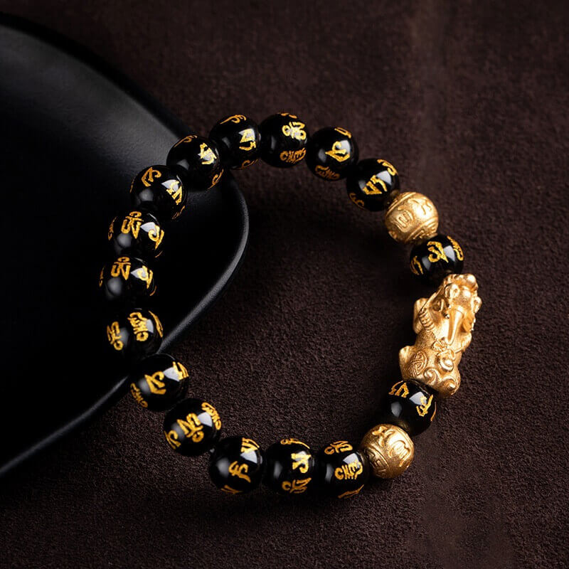 Pulsera de Feng Shui de Obsidiana Negra