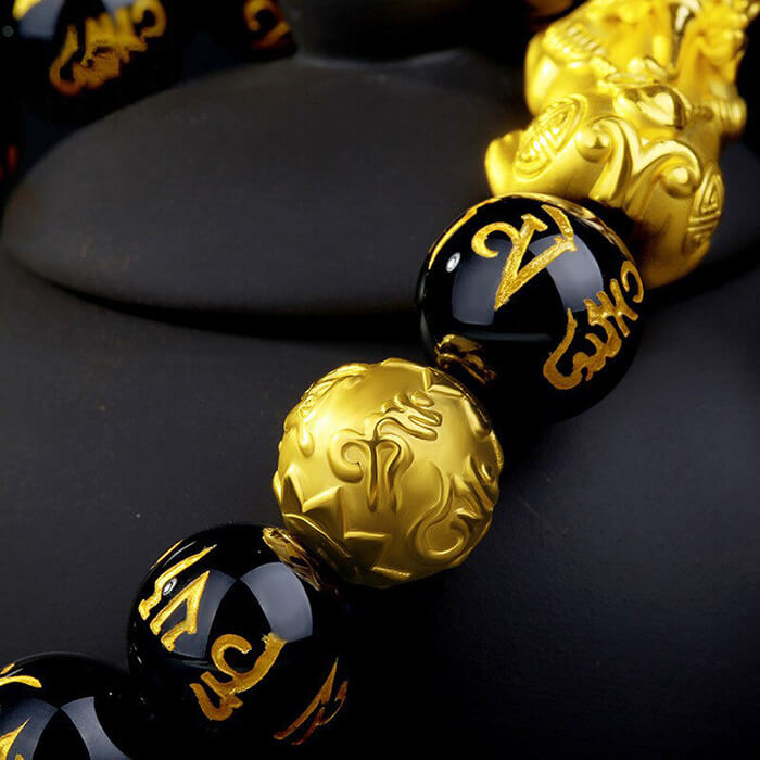 Pulsera de Feng Shui de Obsidiana Negra