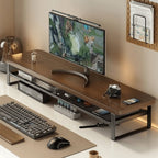 MONOSTAND - Soporte para computadora de doble capa con cajón de almacenamiento extraíble