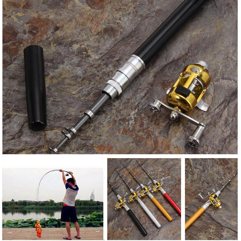 Caña de Pesca de Formato Compacto para Deportes y Aire Libre