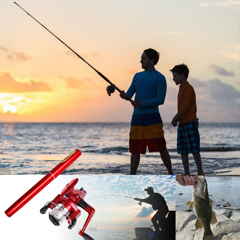 Caña de Pesca de Formato Compacto para Deportes y Aire Libre