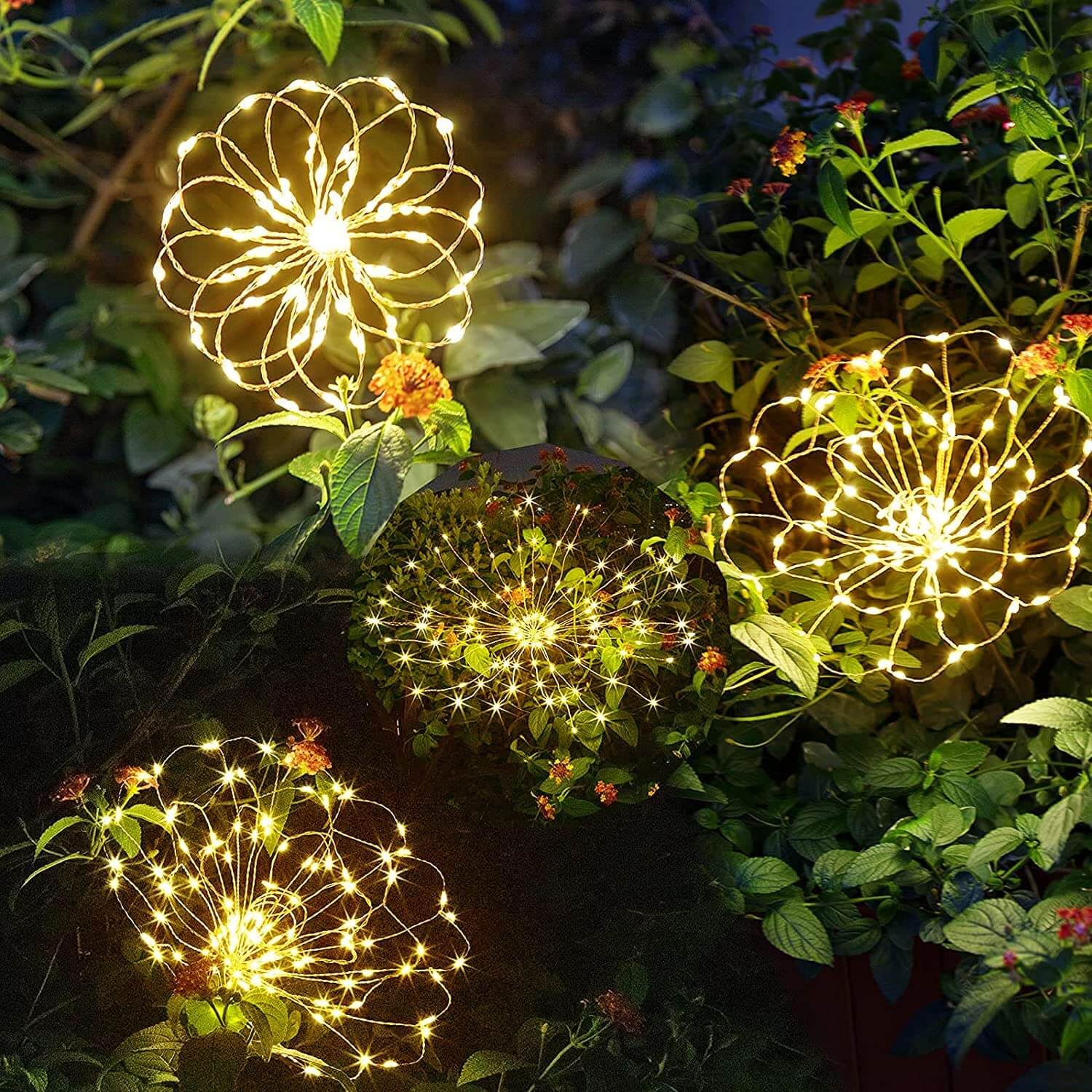 Lámpara de Fuegos Artificiales de Jardín Solar Impermeable