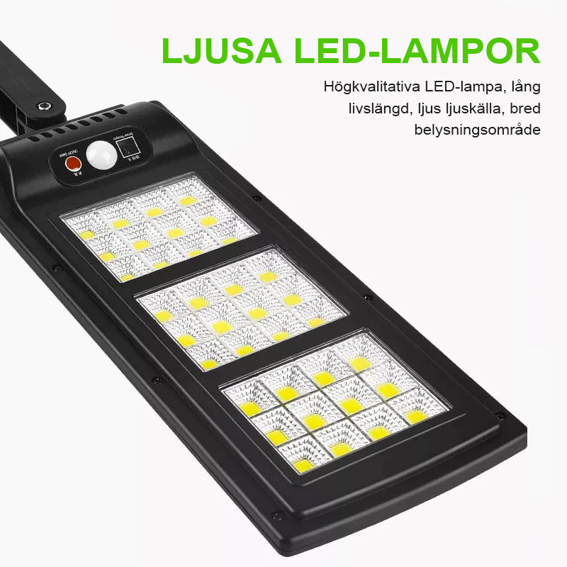 Lámpara de Calle Solar Controlada a Distancia con Sensor de Movimiento
