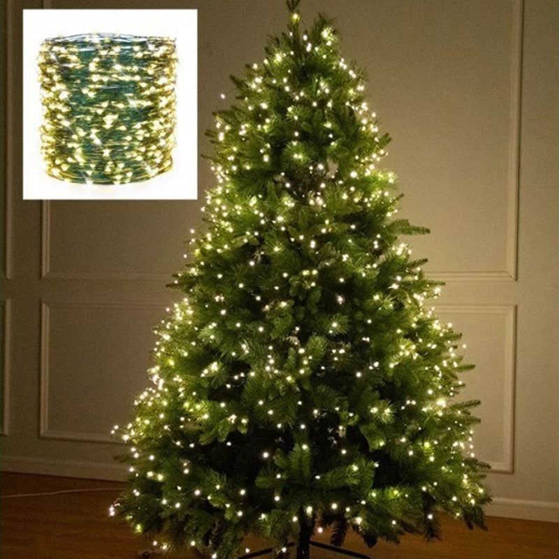 Cuerda de luces LED controlada a distancia para árbol de Navidad con efecto de cielo estrellado