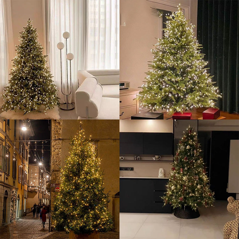 Cuerda de luces LED controlada a distancia para árbol de Navidad con efecto cielo estrellado