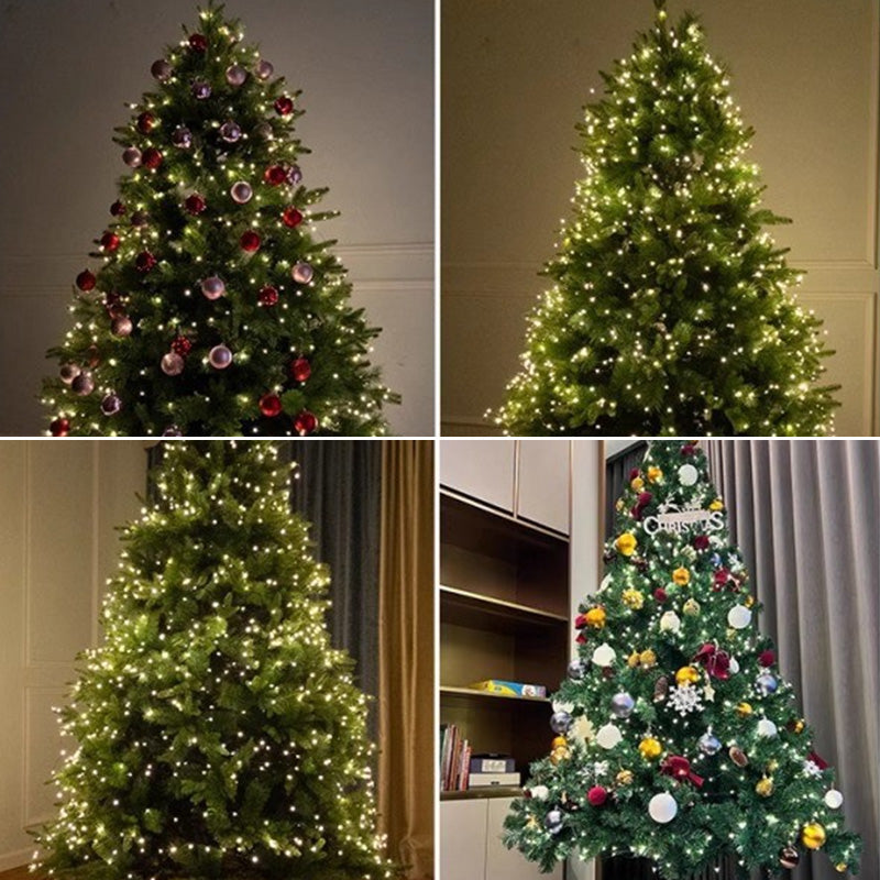 Cuerda de luces LED controlada a distancia para árbol de Navidad con efecto de cielo estrellado