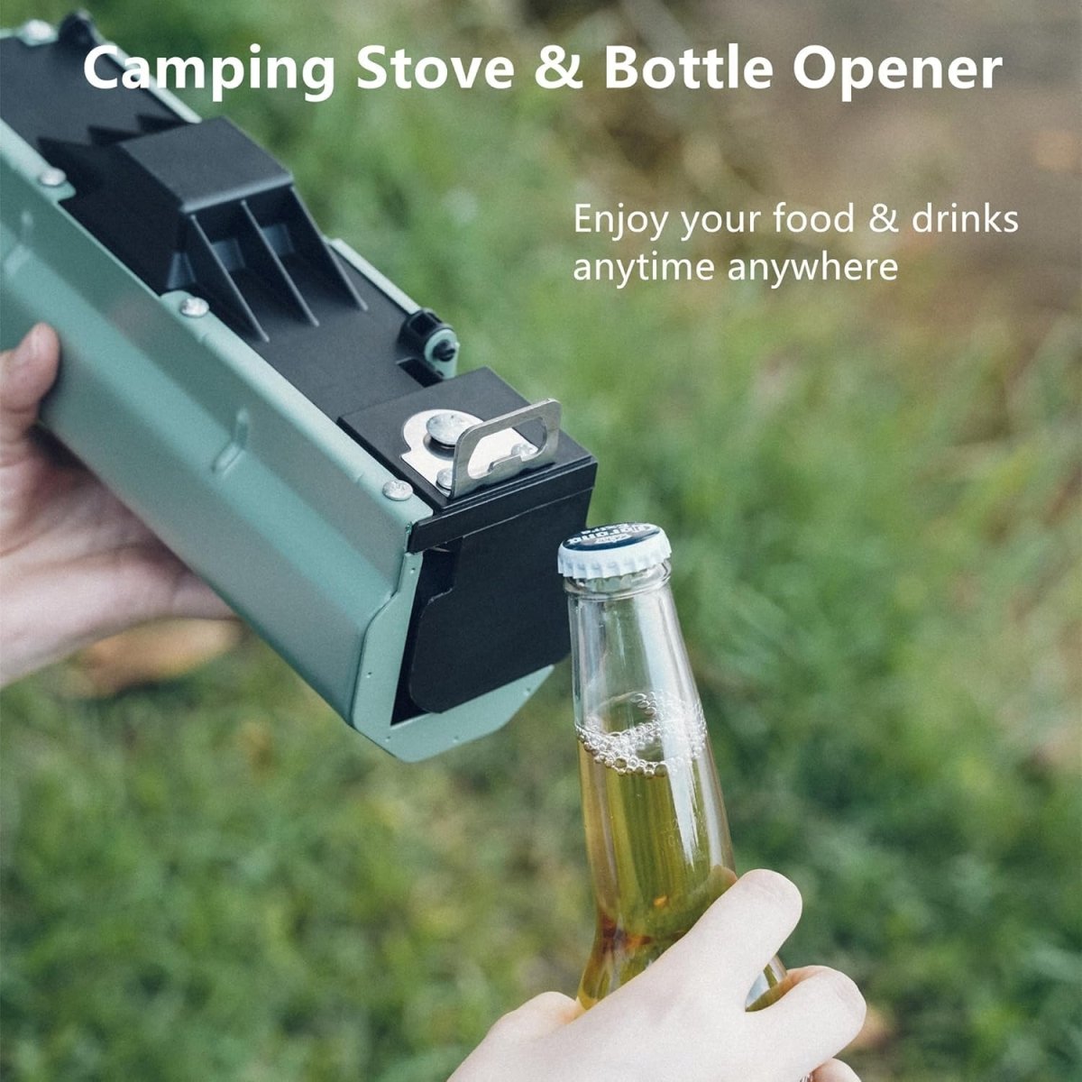 Lisslune | FLAMECAMP – Estufa de Camping de Butano Portátil con Bolsa de Almacenamiento y Botella de Gas