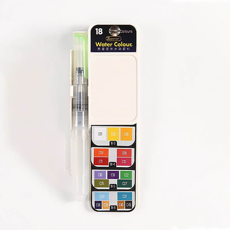 Paleta de Gouache Multicolor con Herramientas Prácticas
