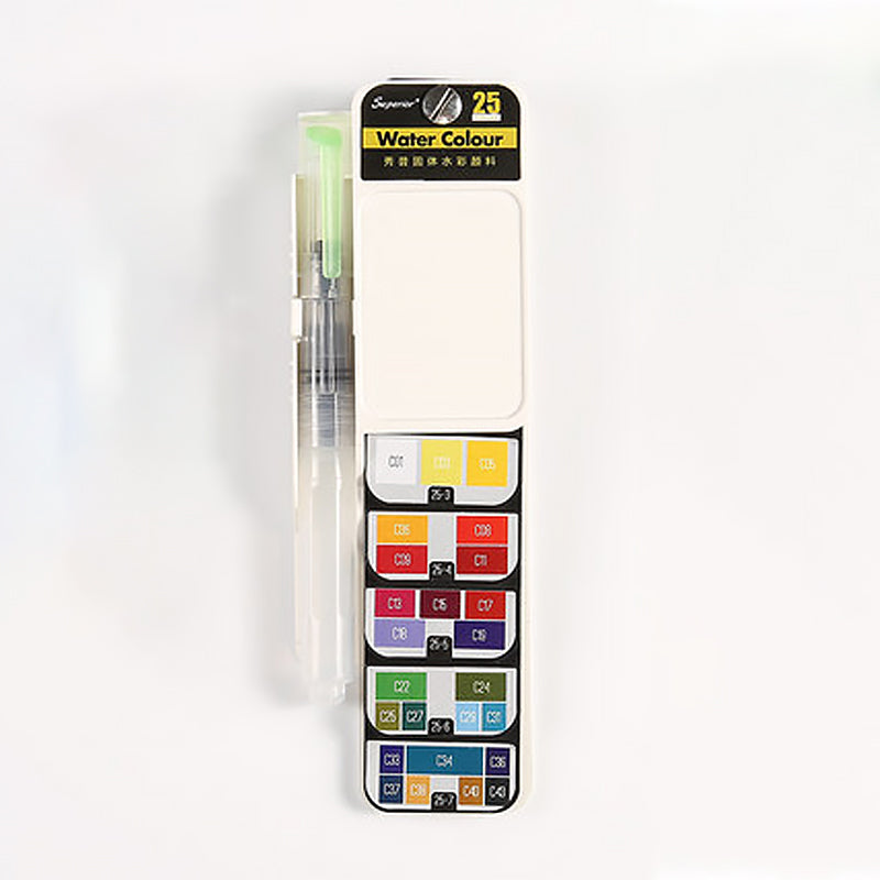 Paleta de Gouache Multicolor con Herramientas Prácticas